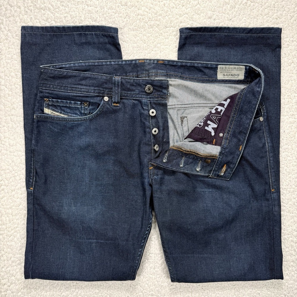 Diesel Safado Jeans Men's‎ 32 (Actual 35x30.5) Slim Straight Streetwear Grunge
